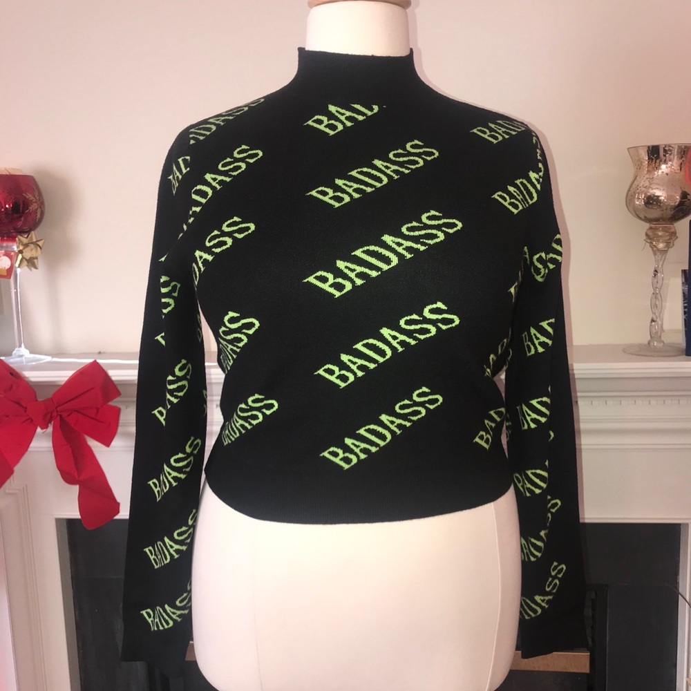 Plus Size Long Sleeve Graphic Print Sweater - Picture 1 of 4